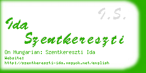 ida szentkereszti business card